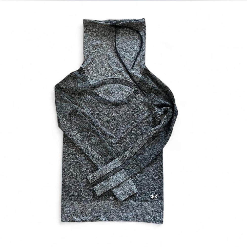 NWOT UNDER ARMOR brand grey size S cowl neck/chimney collar athletic sweatshirt - Picture 2 of 4